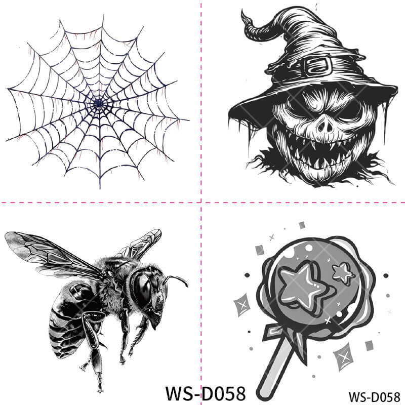 Spider Skull Tattoos for Halloween