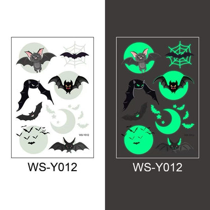 3D Halloween Bat Tattoo Stickers Temporary, Waterproof & Sweatproof