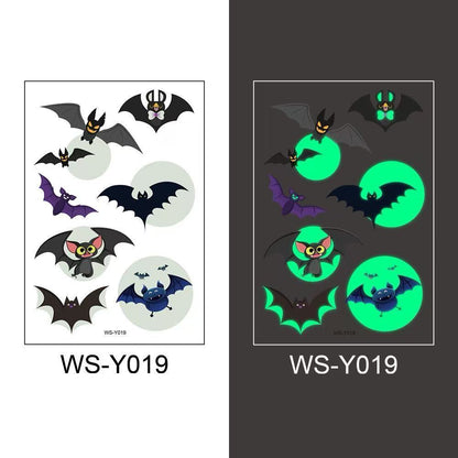 3D Halloween Bat Tattoo Stickers Temporary, Waterproof & Sweatproof