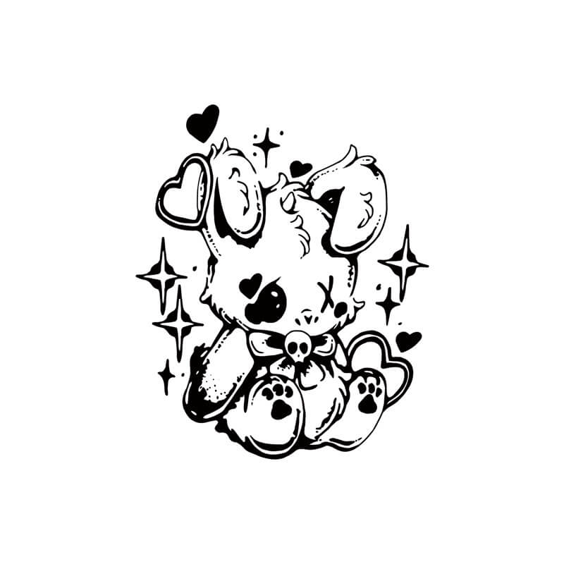 Love Heart Tattoos Stickers Sheet HowCustom